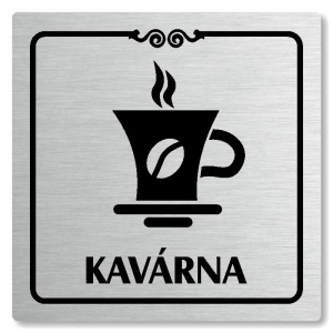 Kavárna, 118x118mm, stříbrná, Texas